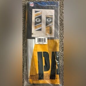 Green Bay Packers Banner Suede with Dowel 15"W x 46"L Double Sided NFL Decor